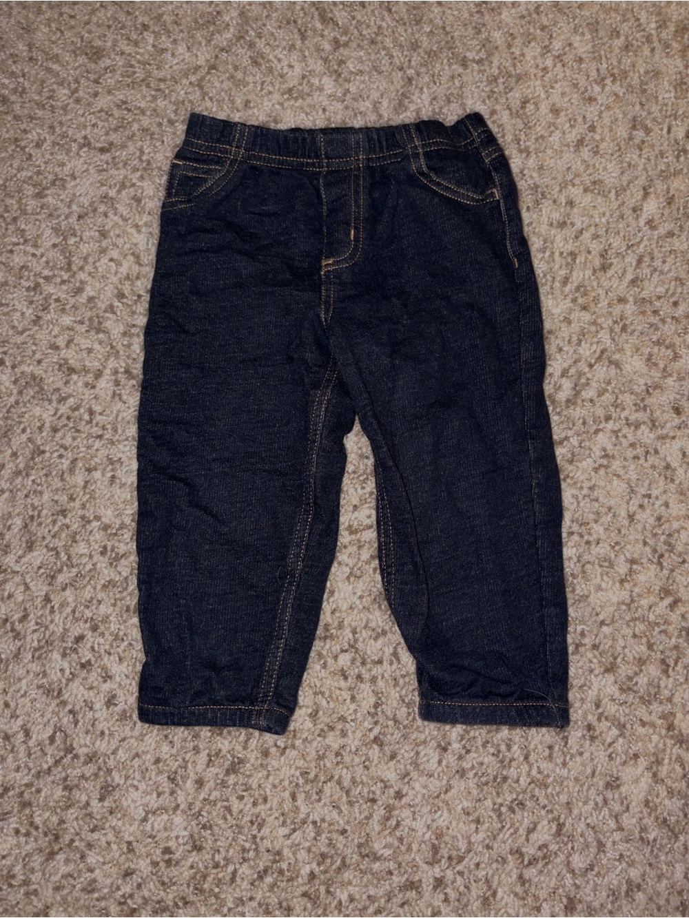 Carter's Dark Blue Denim Elastic Waist Pants